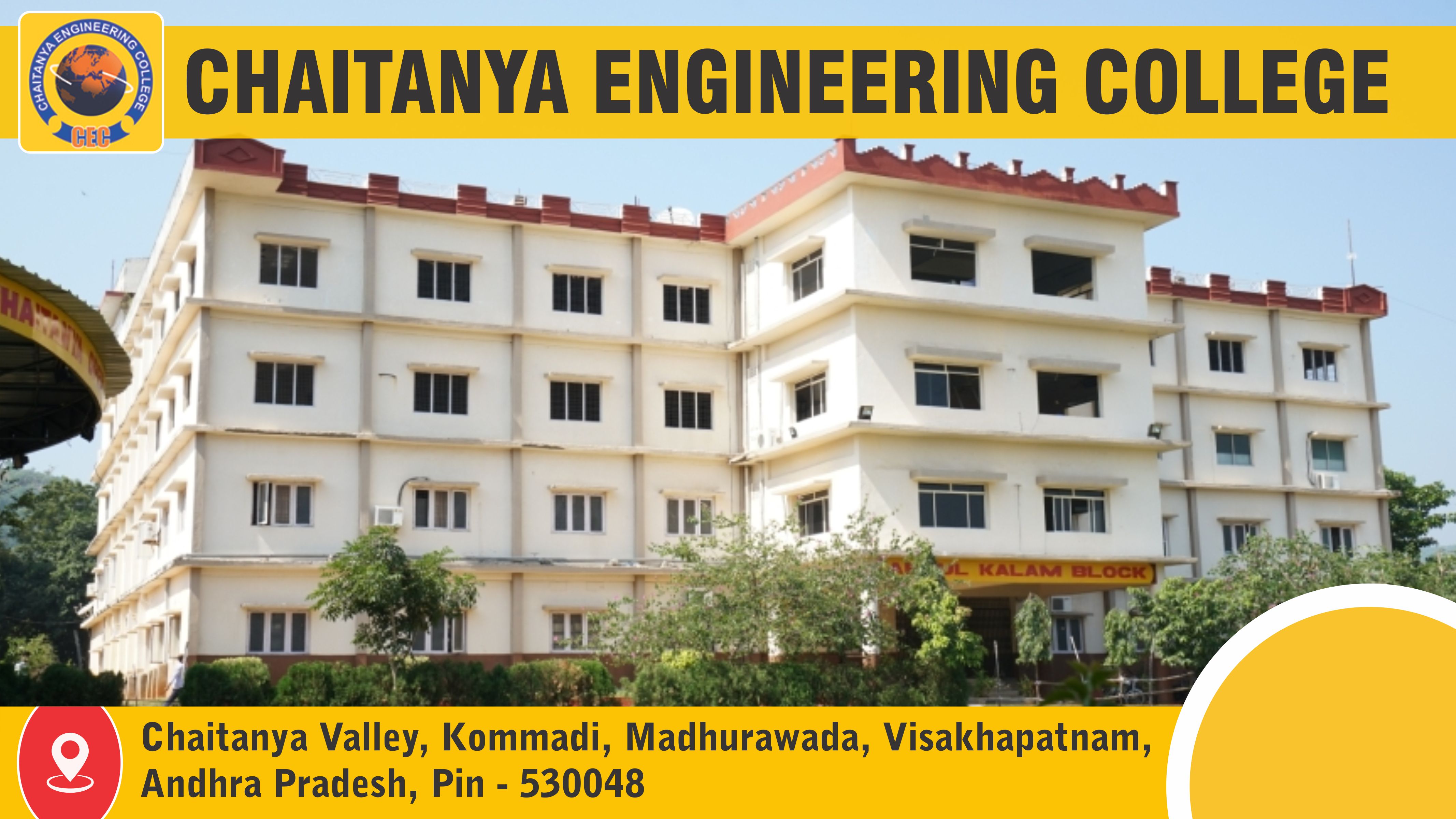 Out Side View of Chaitanya Engineering College, Visakhapatnam 
